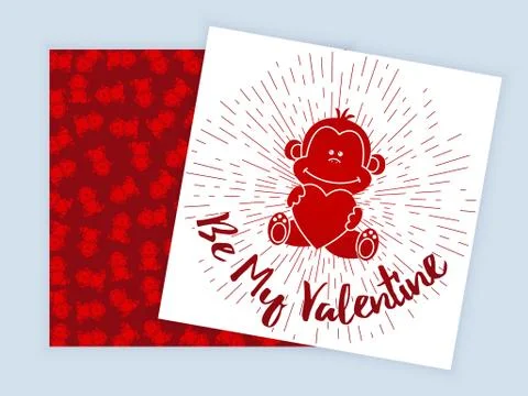 Valentines Daytwo sided flyer Stock Illustration