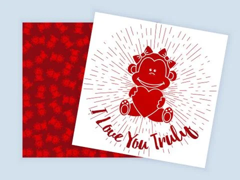 Valentines Daytwo sided flyer Stock Illustration