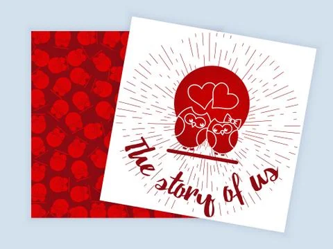 Valentines Daytwo sided flyer Stock Illustration