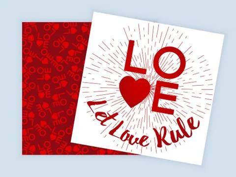 Valentines Daytwo sided flyer Stock Illustration