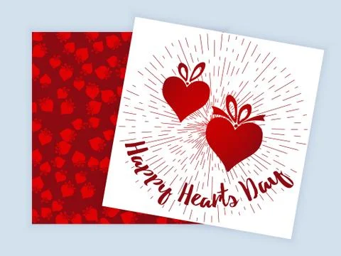 Valentines Daytwo sided flyer Stock Illustration