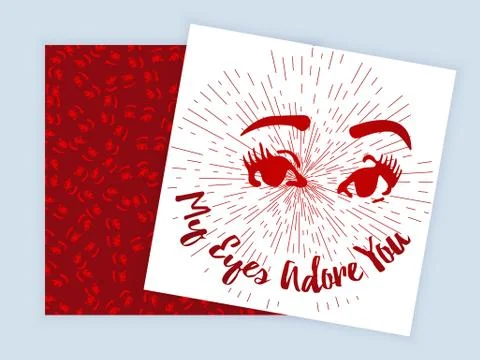 Valentines Daytwo sided flyer Stock Illustration