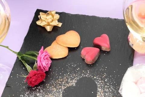 Valentines dish Stock Photos