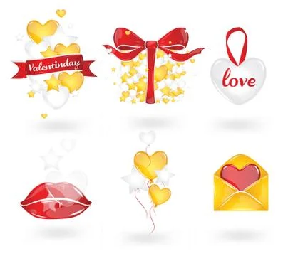 Valentines elements Illustrazione stock