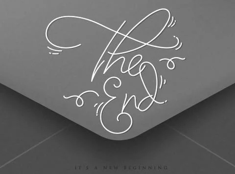 Valentines envelope the end Stock Illustration