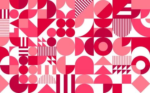 Valentines geometric pattern with abstract shapes イラスト素材