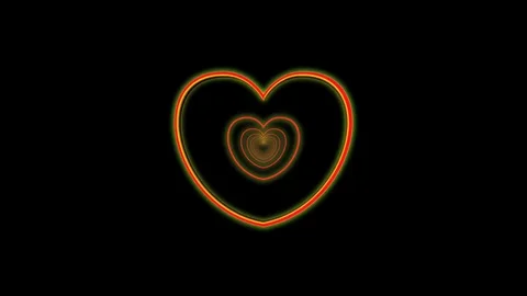 Valentines glowing heart frames Stock Footage 73244306