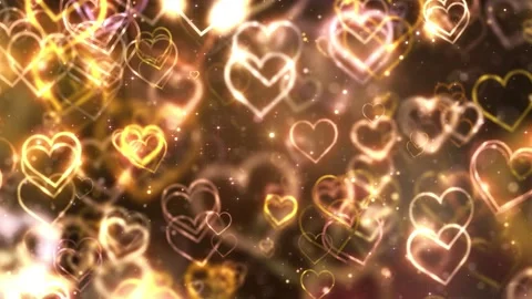 Valentines Gold Background 4k Stock Footage 229332012