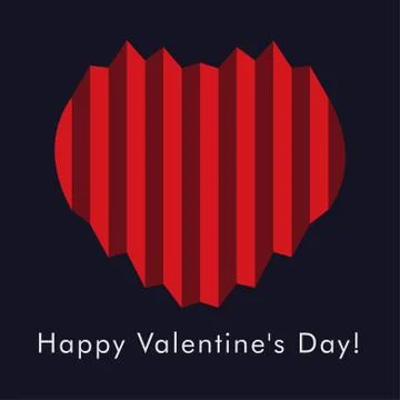 Valentines greeting card with harmonica hearts Stock Illustration