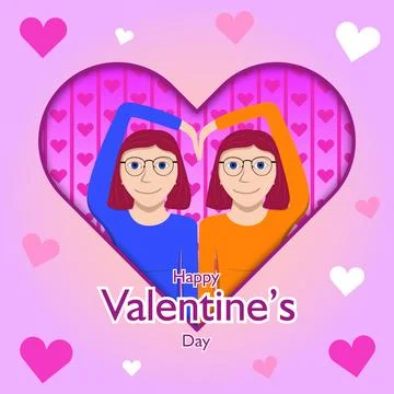 Valentine's greeting card Stock Illustration