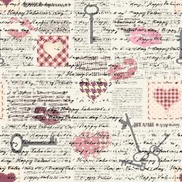 Valentines grunge pattern. Stock-Illustration
