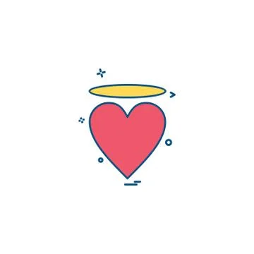 Valentine's heart angle icon vector design 스톡 일러스트