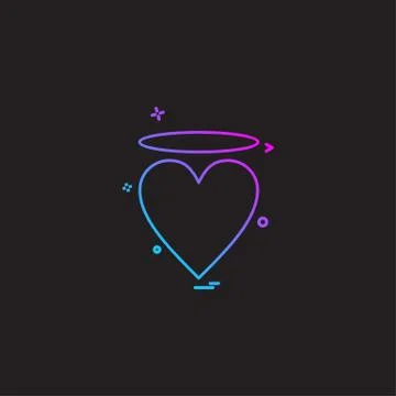 Valentine's heart angle icon vector design Illustrazione stock