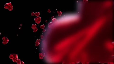 Valentines heart loop animation background Stock Footage 146504153