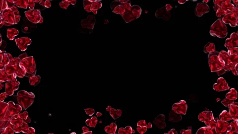 Valentines heart loop animation background Stock Footage 146504161