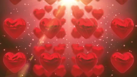 Valentines heart loop animation background Stock-Footage 151811335