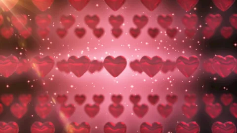 Valentines heart loop animation background Stock Footage 151811354