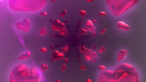 Valentines heart loop animation background Video stock 151811356
