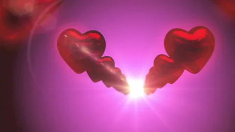 Valentines heart loop animation background Vídeos de archivo 151811815