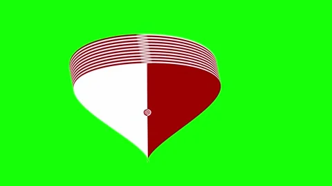 Valentines Heart Pattern with Red and White Moving Stripes on Chromakey. Stock Footage 339072314