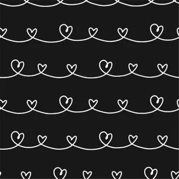 Valentines heart seamless pattern design. Stock Illustration
