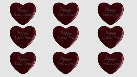 Valentines Heart shape animated video and alpha channel Stock Footage 325724838