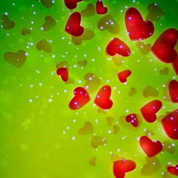 Valentines Hearts background Illustrazione stock
