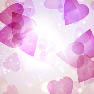 Valentines Hearts background Stock Illustration