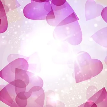 Valentines Hearts background Stock Illustration