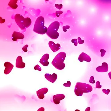 Valentines Hearts background Illustrazione stock