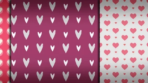 Valentines hearts day | Seamless Pattern 4k Stock After Effects