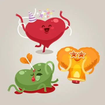Valentines hearts Stock Illustration