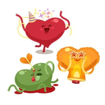 Valentines hearts Illustrazione stock
