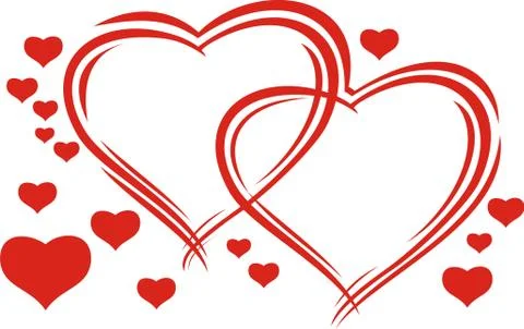 Valentine's hearts Stock Illustration