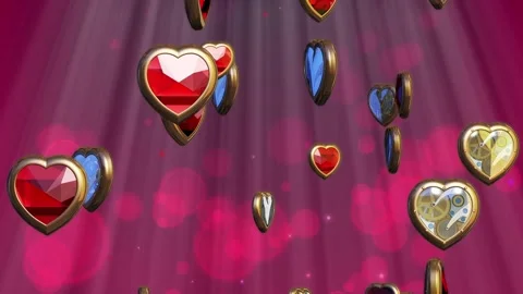 Valentines Hearts Loop Background 2 Video stock 248629353