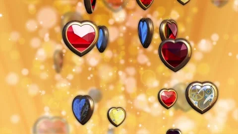 Valentines Hearts Loop Background 3 Stock Footage 248629350