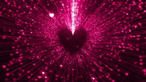 Valentines hearts particles red Stock Footage 229313392