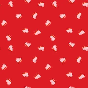 Valentines hearts seamless vector pattern. Illustrazione stock