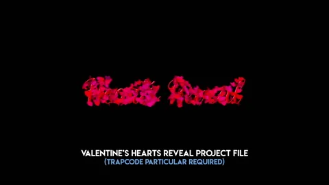 Valentines Hearts Text or Logo Reveal Modèle After Effects