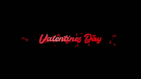 Valentines Hearts Text Reveal Stock After Effects