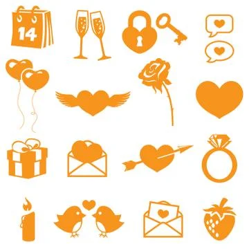 Valentines icons Stock Illustration