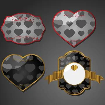 Valentines labels Stock Illustration