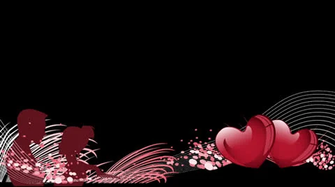Valentines lowerthird 02 03+alpha Stock Footage 23405395