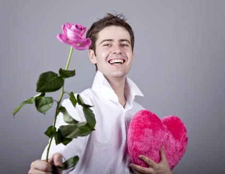 Valentine's Man Stock Photos