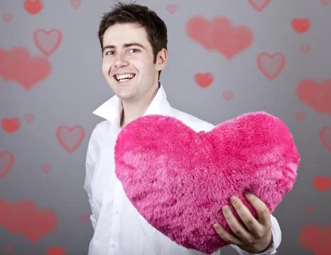 Valentine's Man Stock Photos