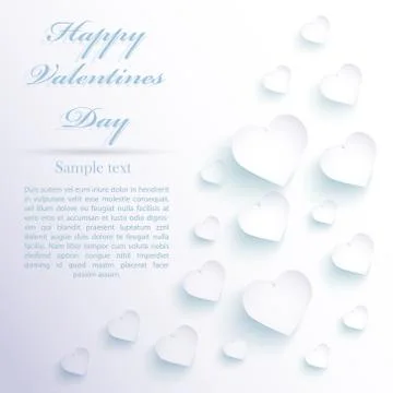 Valentines paper hearts background. vector illustration Stock Illustration