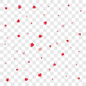 Valentines petals falling on transparent background 스톡 일러스트