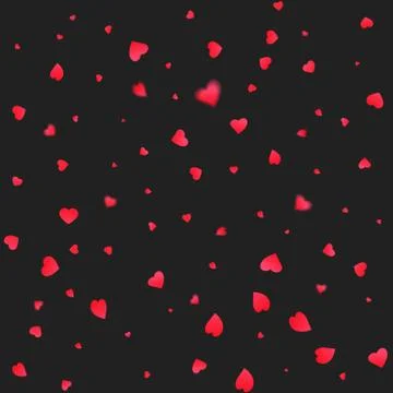 Valentines petals falling on transparent background Stock Illustration