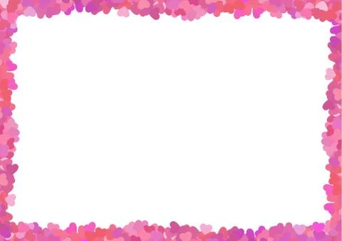 Valentine's pink frame Stock Illustration