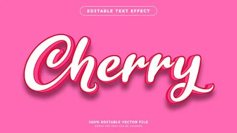 Valentines Pink text effect with gradient pink background 3d editable text .. Stockillustratie